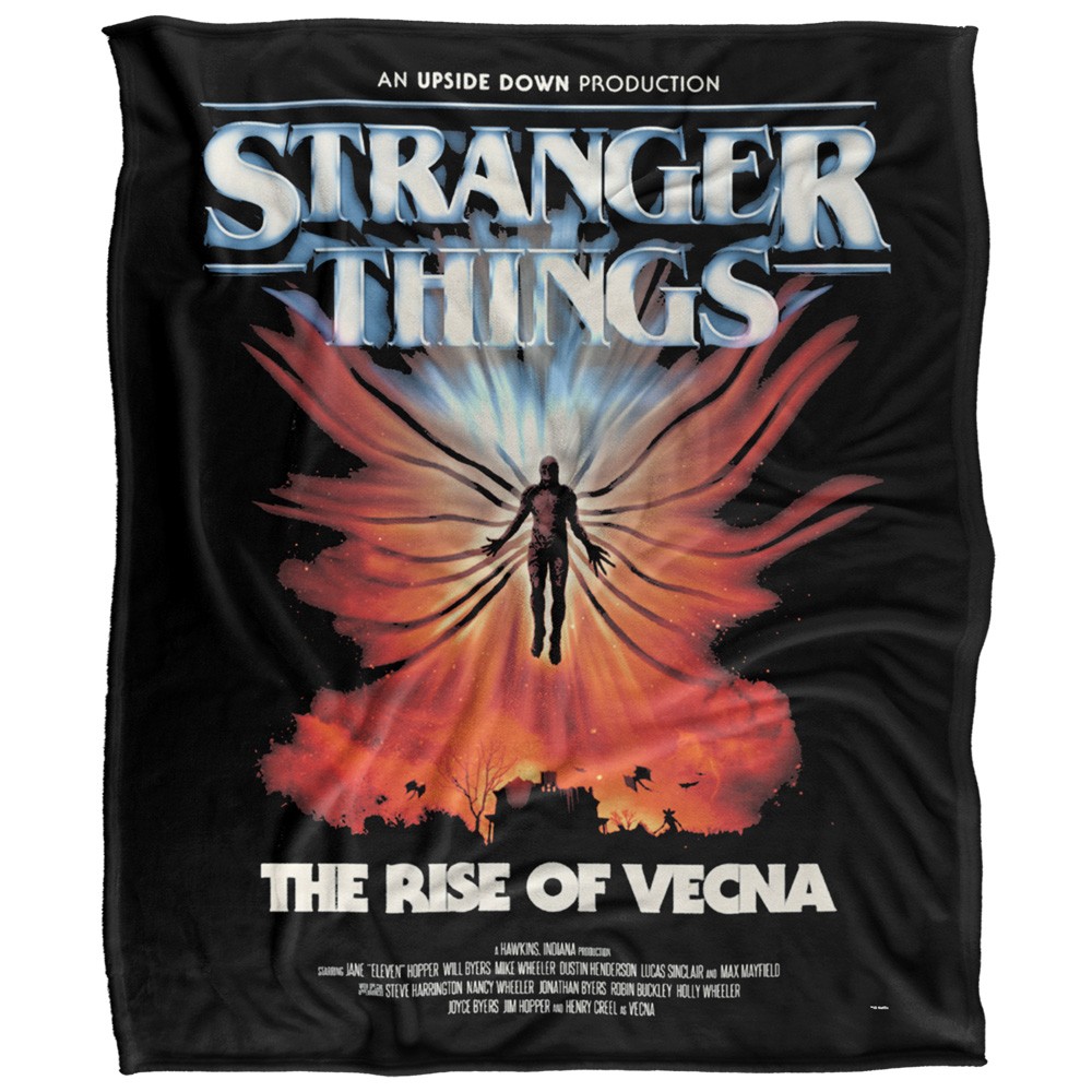 Stranger Things Unisex Multicolor Vecna Rise Poster Super Soft Throw Blanket 152X127 Cm - Image 2
