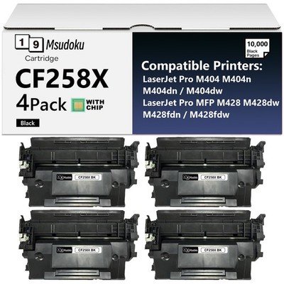 CF258A CF258X 58A 58X Toner WITH CHIP for HP LaserJet Pro M404dw MFP M428fdw lot