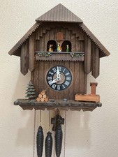 Black Forest Wooden style cuckoo clock - 1 day - West Germany - Working