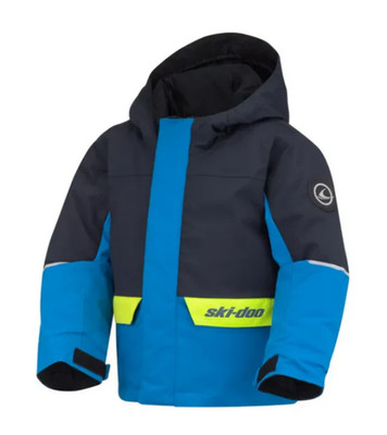 NEW Ski Doo BRP Kids Jacket Blue Logo Winter Insulated jacket kids size 5