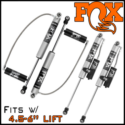 Fox 2.0 Performance Front/Rear Reservoir Shocks fit 18-26 Wrangler w/4.5-6'' Lift