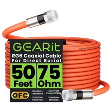 GEARit RG6 Coaxial Cable 50' Digital Satellite TV Antenna Coax Dish HD F-Type