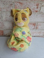 Disney Parks Babies The Lion King Simba Swaddle Blanket Plush Stuffed Animal