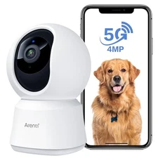 ARENTI 5G SECURITY CAMERA INDOOR 4MP PET CAMERA SPEAKER FOR DOG/CAT - BLACK