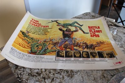 BATTLE FOR THE PLANET OF THE APES 28'' x 22'' ORIGINAL MOVIE POSTER 1973