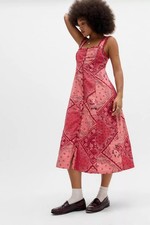 Kimchi Blue Martina Lace Trim Button-Front Midi Dress Urban Outfitters