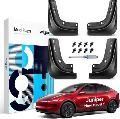 4 Pack Truck Mud Flaps for Tesla Model Y 2025-2026 All Weather Guards