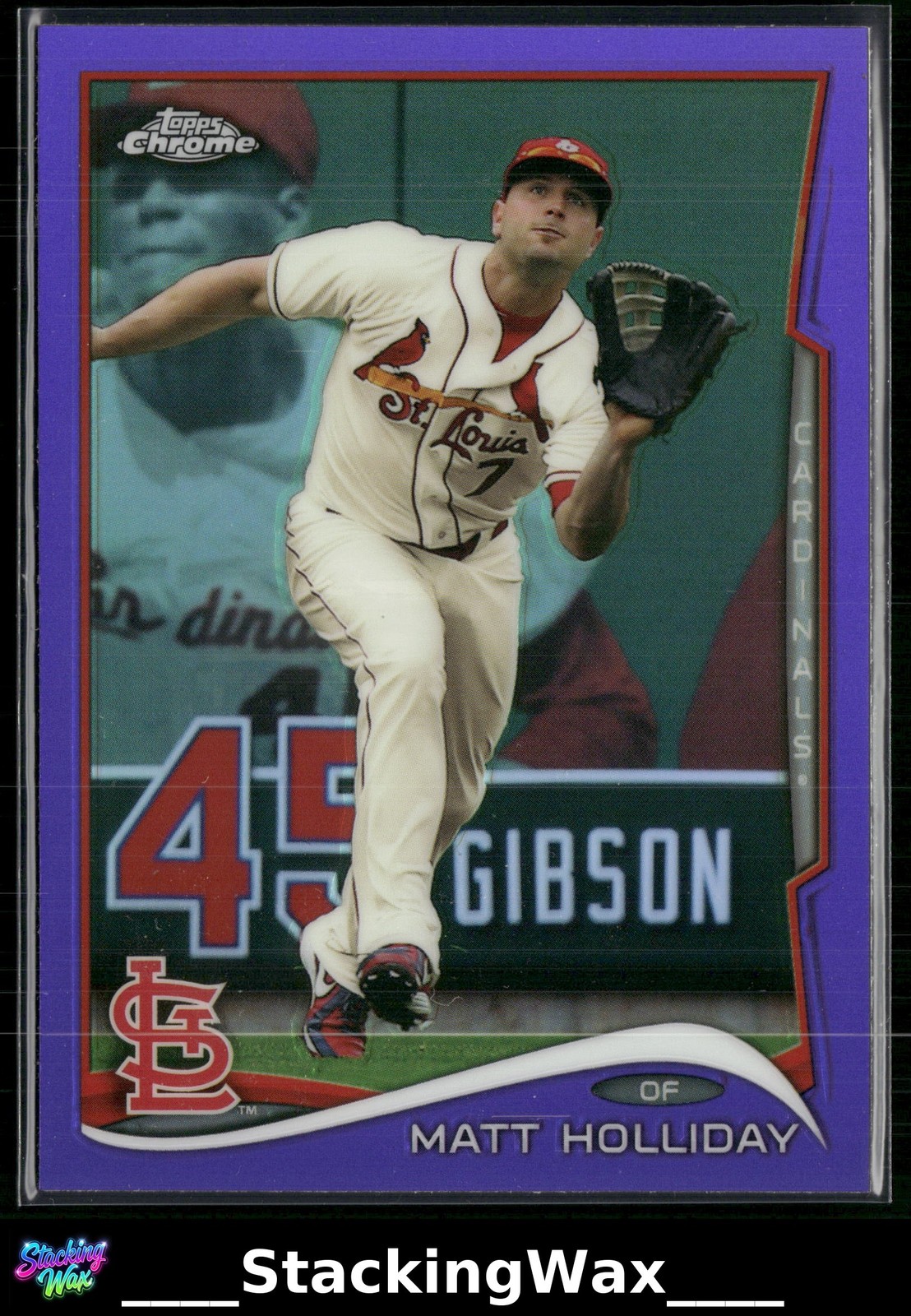 Matt Holliday 2014 Topps Chrome #139 Purple Refractor St. Louis Cardinals