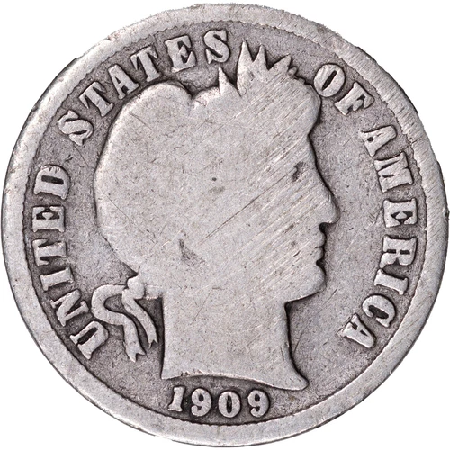 1909-S 10c Barber Dime ~ Good Details