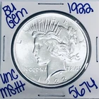 1922 BU UNCIRCULATED SILVER PEACE DOLLAR AUTHENTIC U.S. MINT FREE SHIPPING 5674