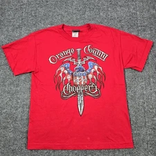 Orange County Choppers Shirt Mens Large Red Eagle Sword Graphic Tee Motorcycle