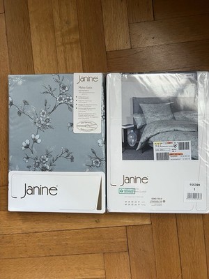 Janine Bettwäsche Eisblau Blumenmotiv