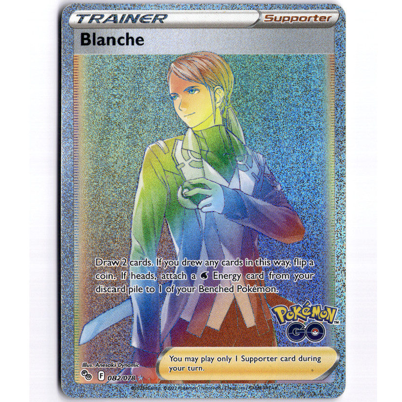 Blanche (Secret) Secret Rare Holo 082/078 Pokemon GO NM