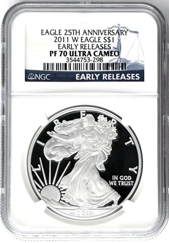 Photo of a 2011-W American Silver Eagle Proof from an eBay listing that sold on Jul 18, 2026