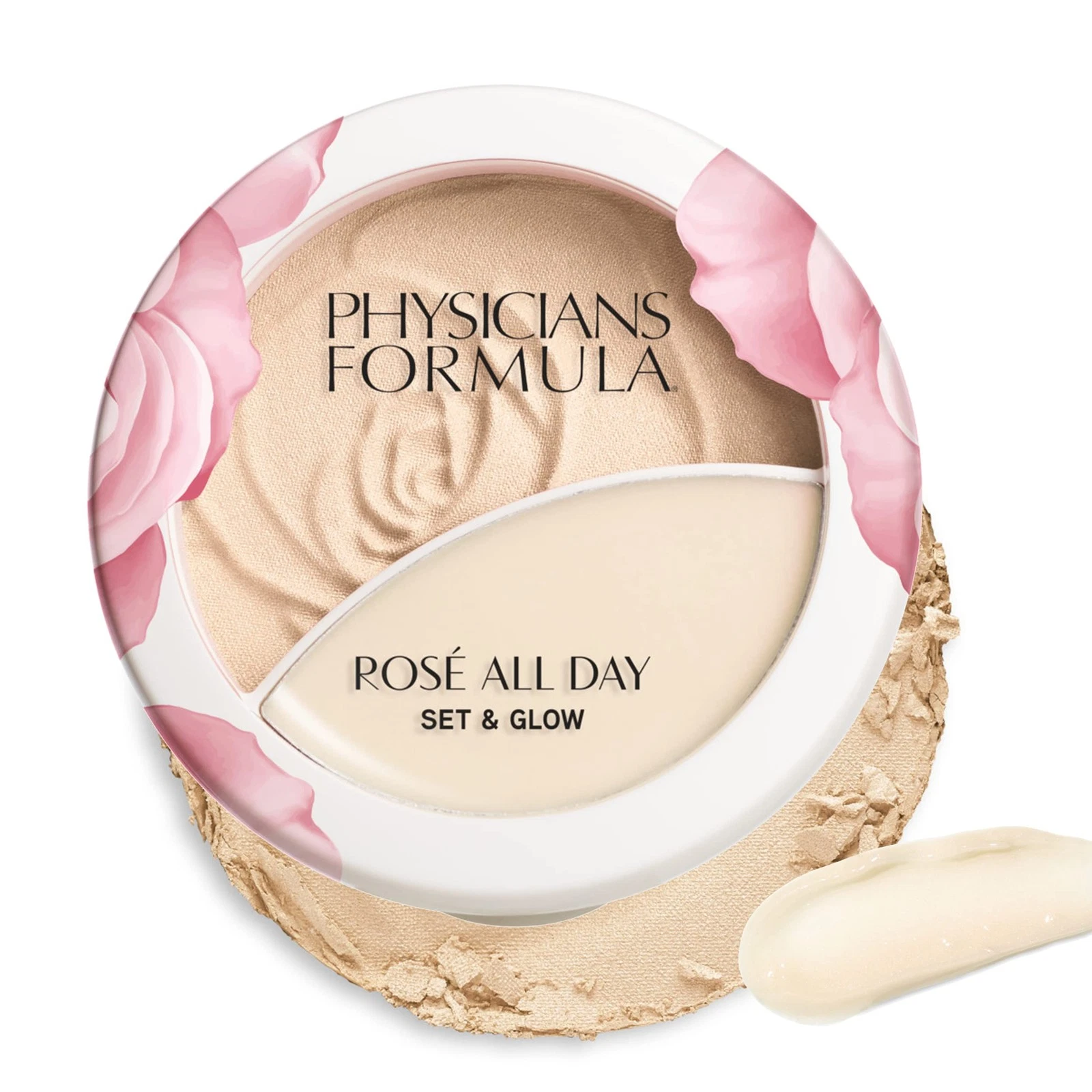 Rosé All Day Set & Glow Highlighting Powder Luminous Light, Dermatologist App...