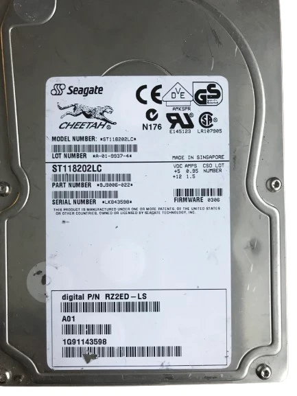 Seagate Cheetah 18GB Ultra2 Wide SCSI 80-Pin 3.5In Internal HD / ST118202LC - Image 3 of 4