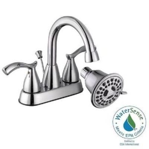 Glacier Bay Edgewood 4 2 Handle Bathroom Faucet Chrome 3 Spray