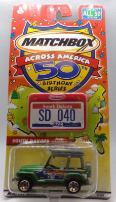 South Dakota Jeep Wrangler 1:64 Matchbox Across America 110822DMT3