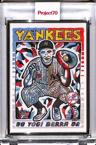 2021 TOPPS PROJECT 70 #813 YOGI BERRA BY EFDOT P70 AP SILVER FRAME 01/51