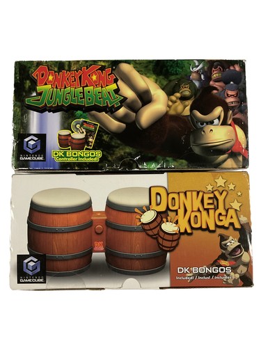 Nintendo Donkey Kong Jungle Beat GameCube + 2ND DK BONGOS NUEVO EN CAJA sellado de fábrica - Imagen 2 de 8