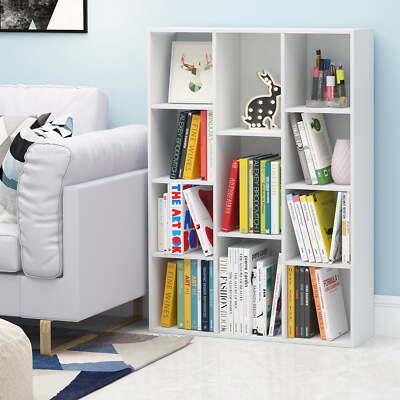 Furinno Luder 11-Cube Reversible Open Shelf Bookcase, White - .com