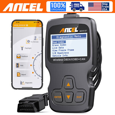 Bluetooth Automotive OBD2 Diagnostic Scanner Code Reader Check Engine Light Tool