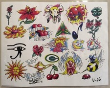 Tattoo Flash Single Sheet Print by Foose Multiple Designs Styles 11 X 14