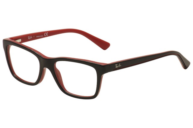 ray ban red and black frames
