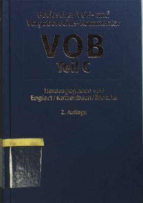 Beck'scher VOB- und Vergaberechts-Kommentar: Vergabe- und Vertragsordnung für Ba
