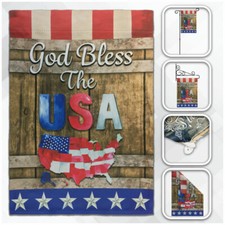God Bless the USA Garden Flag 12x18in Patriotic American Christian 100D