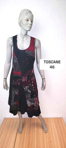 Robe doublée en broderie anglaise col en V croisé. - Molli & Co - Le