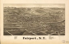 16" x 24" 1885 Map Of Fairport New York