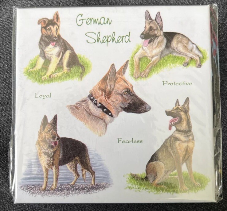 German Shepherd Dogs Printed Fridge Magnet Loyal- Fearless - Protective7.5cm New
