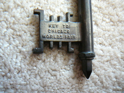 1933 Chicago World's Fair Large Key Travel & Transport Hall of