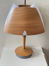 Lampada Vintage Da Tavolo Legno Curvo Design Soren Eriksen Anni 80 Per Lucid