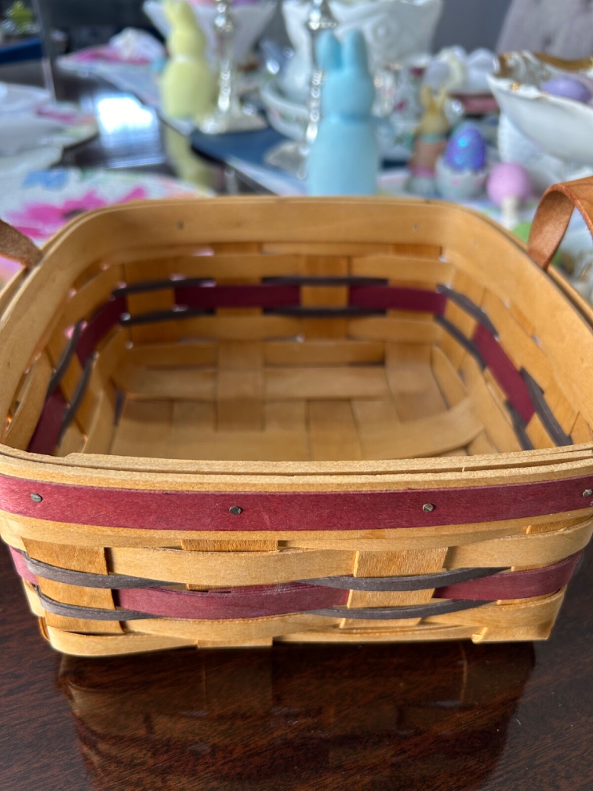 Vintage Royal Craft Basket Co Ohio Handmade Basket Marked TRM 2-17-95