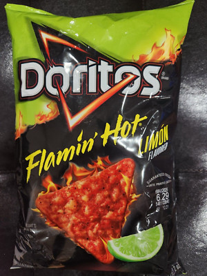 DORITOS FLAMIN'HOT LIMON FLAVORED TORTILLA CHIPS 9 1/4 OZ 08/26 FRITO LAY FRESH