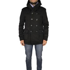 Cappotto Uomo Invernale Effetto Lana Cappottino Lungo Giubbotto Elegante VEQUE