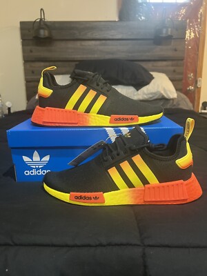 Size adidas NMD R1 Low Black Orange Yellow Gradient