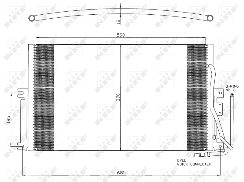 NRF 35342 Condenser, air conditioning for OPEL,VAUXHALL