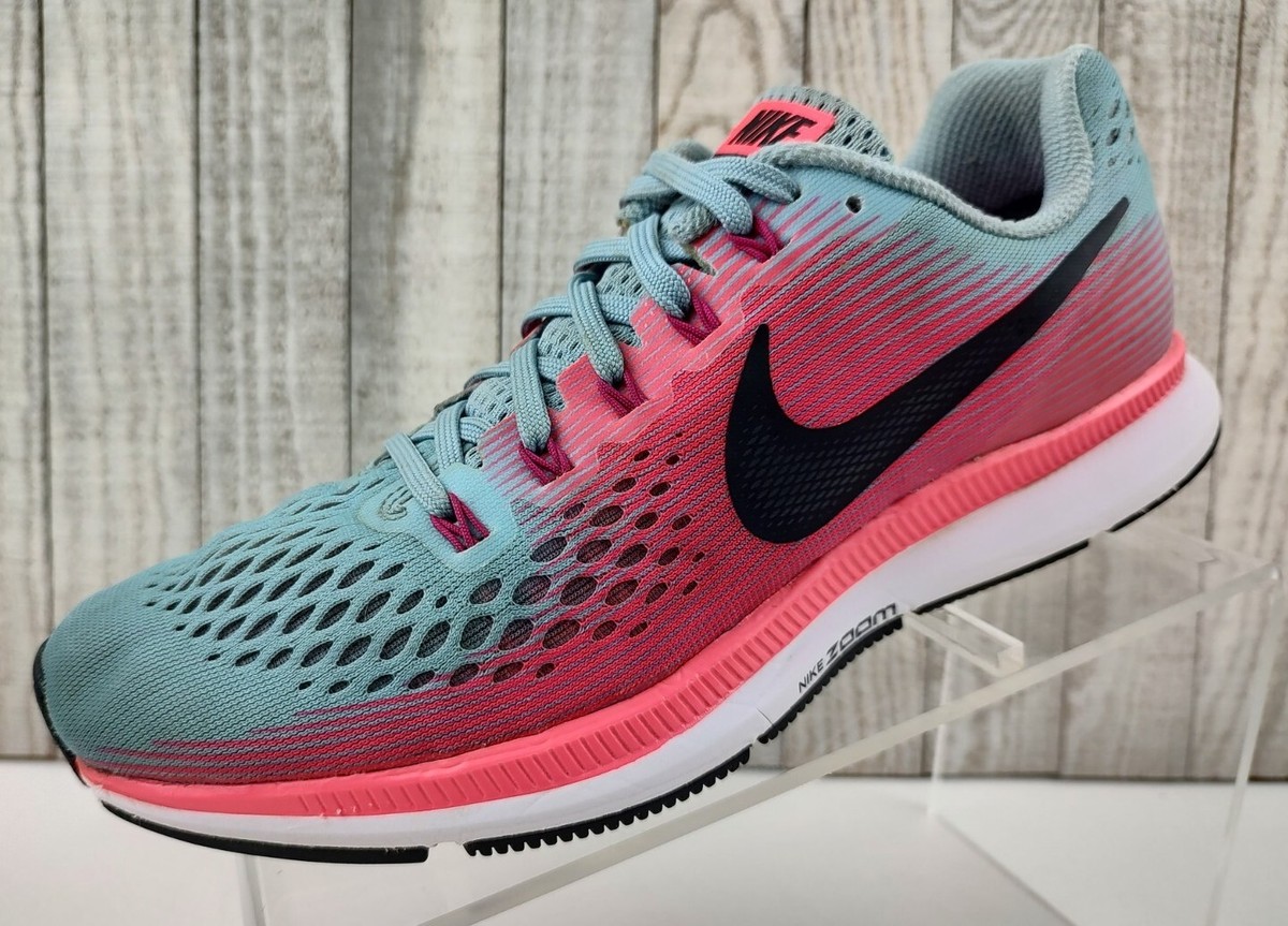 Nike Women's Air Zoom Pegasus 34 Running Shoes Size Style 880560-406 Blue  Pink