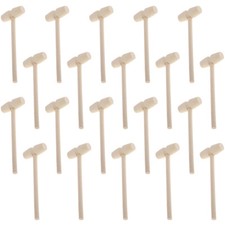 20PCS Solid Wood Mini Hammers Hitting Hammer Toys Creative Educational Toy