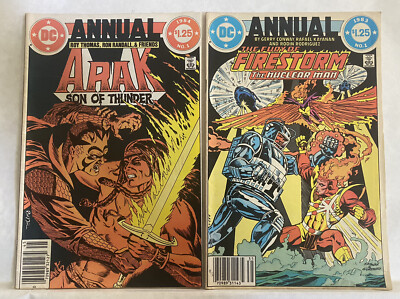 Lot (2) DC Annual #1 Issues - Arak Son Of Thunder FN + & The Fury Of Firestorm
