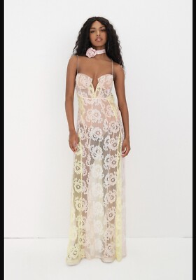 chinese dress ladies FOR LOVE & LEMONS Night Fairy Embroidered Maxi Dress