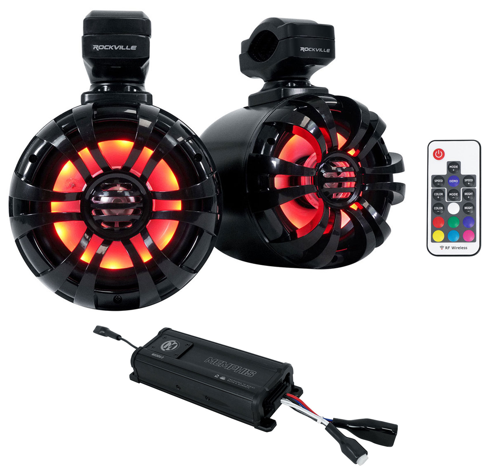 Memphis Audio MX3002 300 Вт 2-канальный усилитель ATV UTV 525 светодиодных башенных динамиков