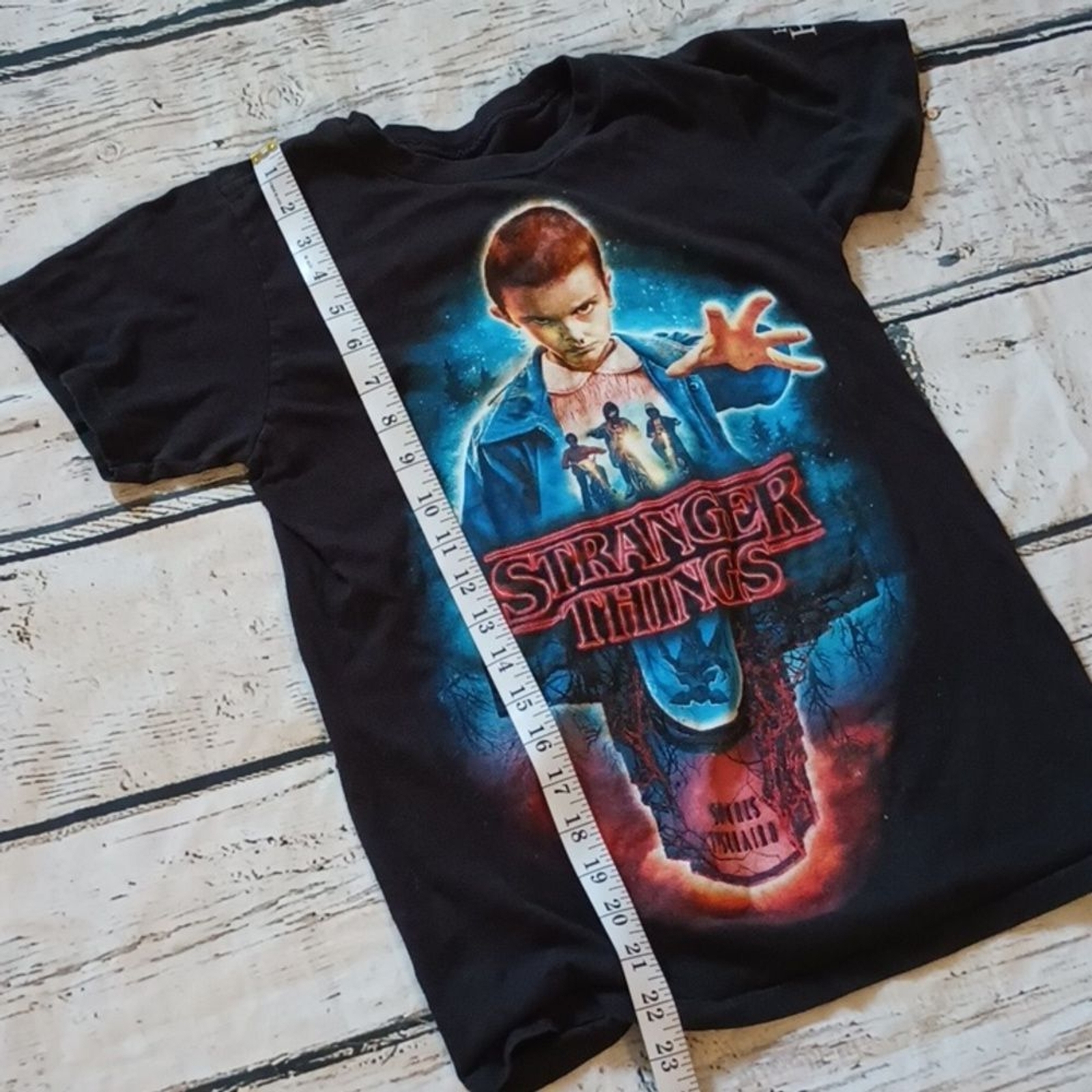 Universal Stranger Things 2018 Black Tee Shirt XS - image 5