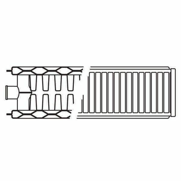 750mm High Compact Central Heating Radiator Double or Single Convector