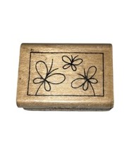 Butterfly Window Stampendous Insect Bug Wooden Rubber Stamp