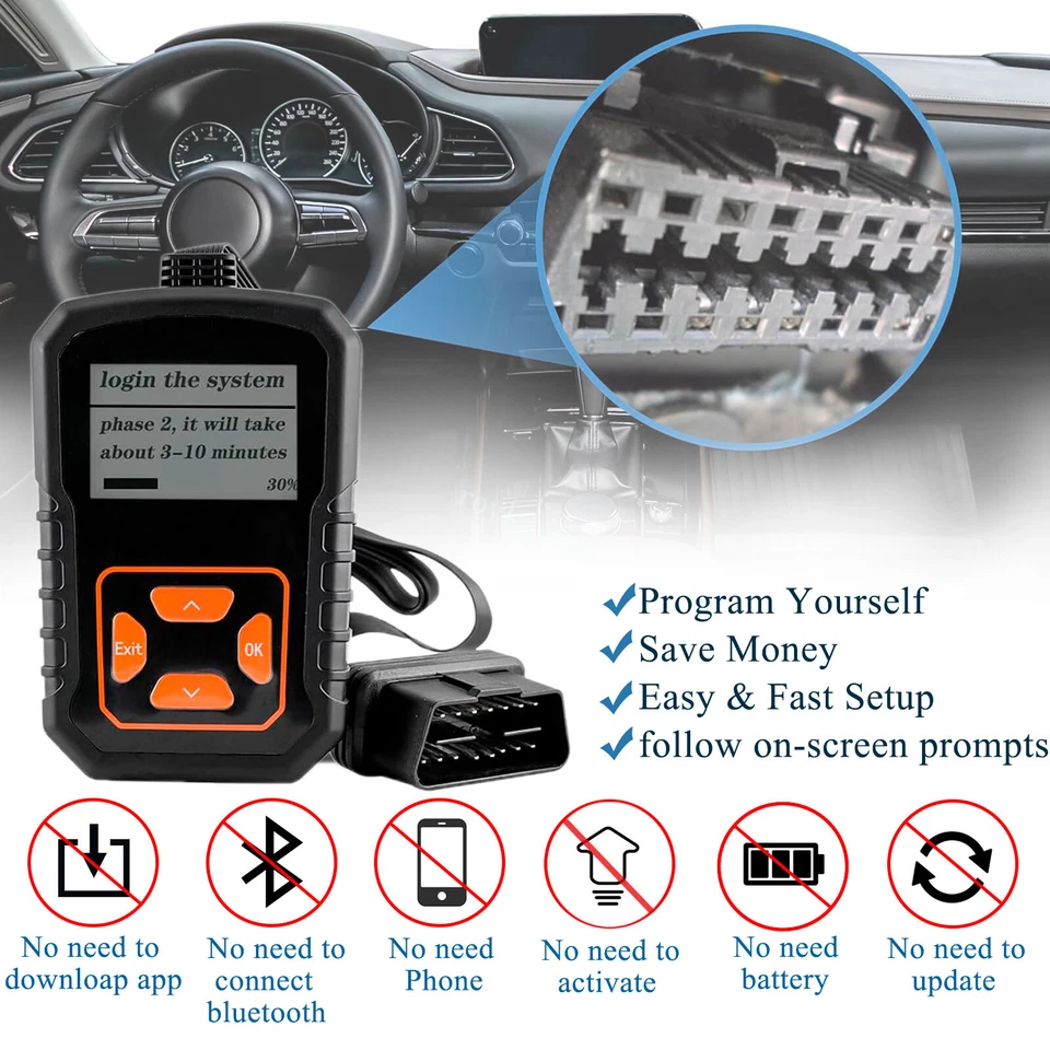 2 llaveros remotos + herramienta de programa para Jeep Liberty Dodge Avenger 2010 2011 2012 Foto 3 de 4