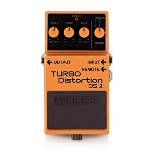Pédales d'effets orange pour guitare et basse